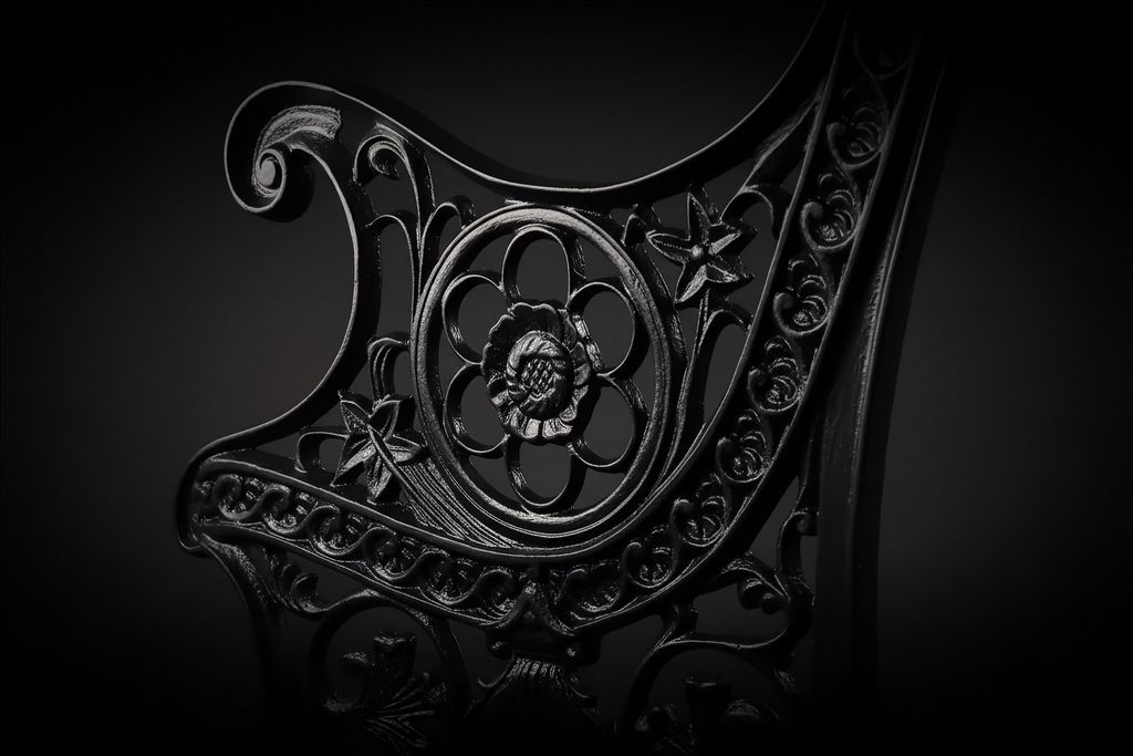 Classic Cast Aluminum & Ipe Brazilian Walnut Park Bench