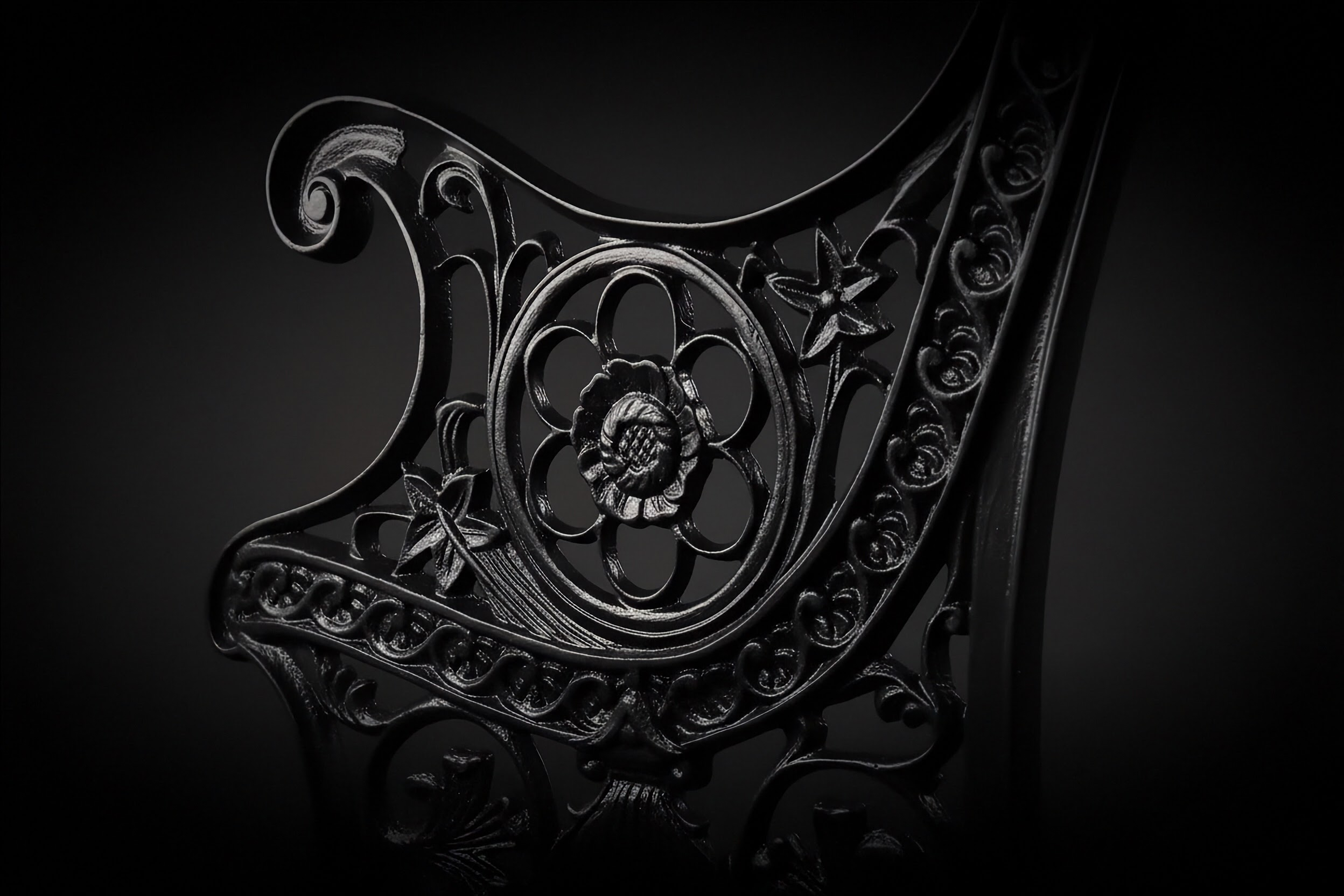 Classic Cast Aluminum & Ipe Brazilian Walnut Park Bench