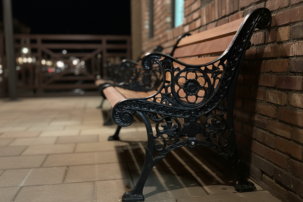 Night Scene Bench